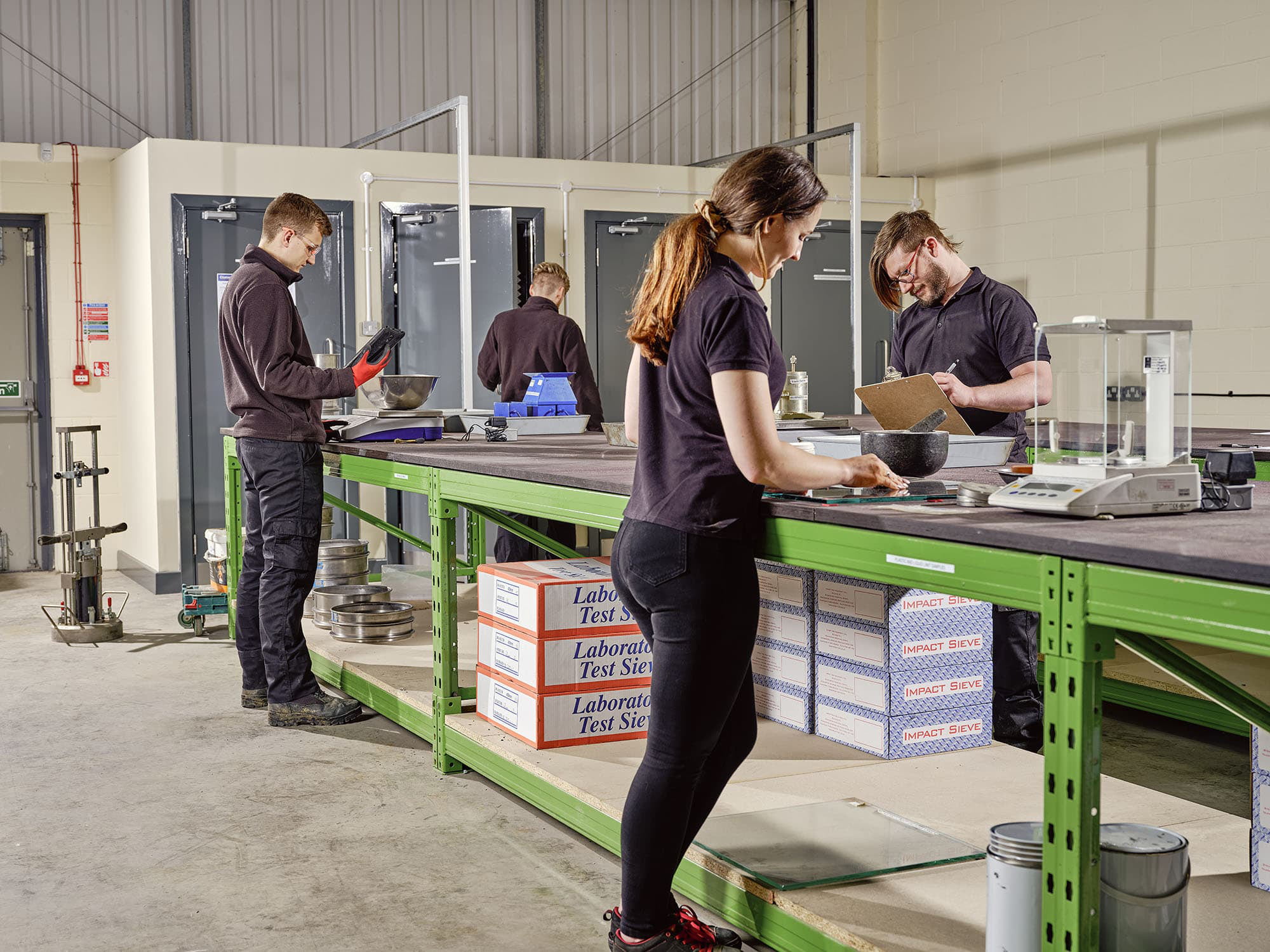 Soil testing in the lab