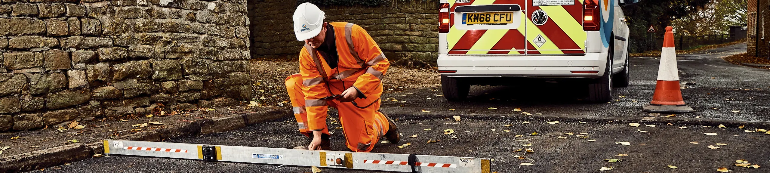 Measuring a road surface Measuring a road surface