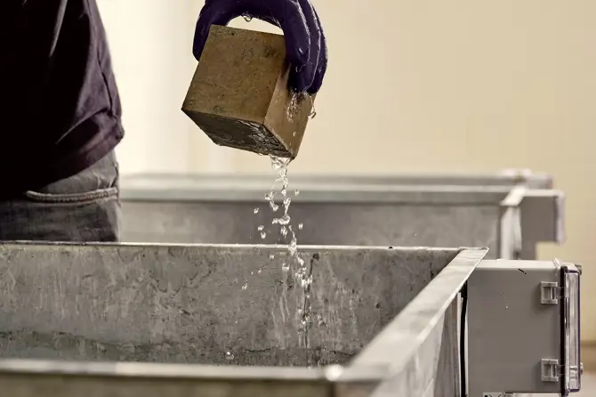 Concrete Core Samples in the lab Concrete Core Samples in the lab
