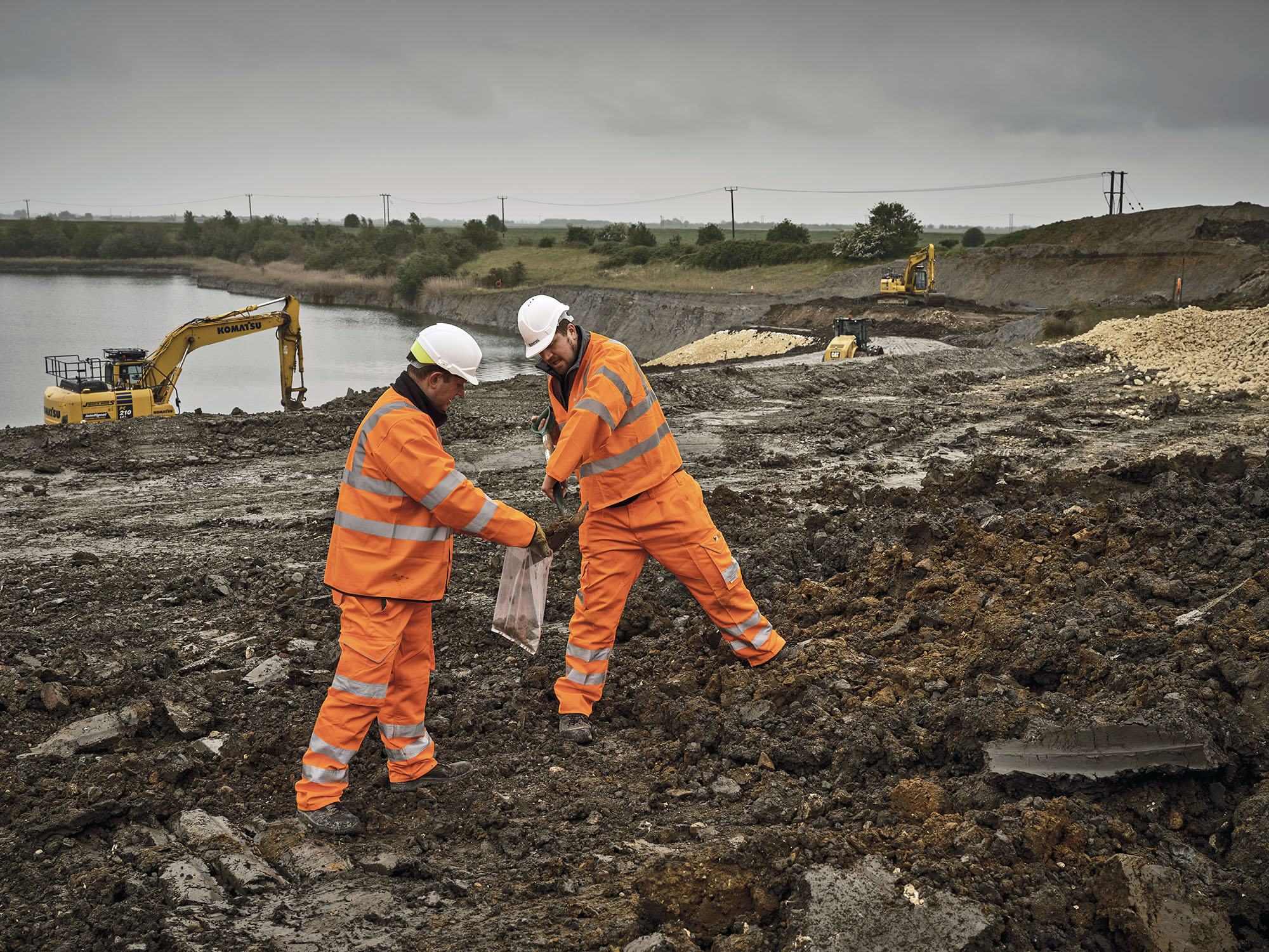 Collecting aggregates on site